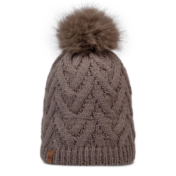 Buff Knitted & Polar Beanie - Caryn Cobblestone