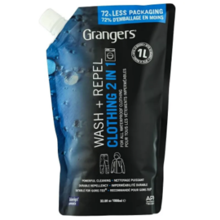 Grangers Wash and Repel Clothing 2 in 1 - 1L Eco Pouch