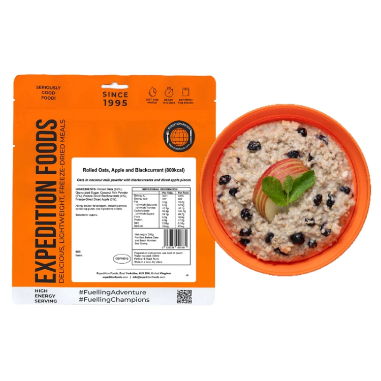 Expedition Foods Breakfast High Energy Serving - Rolled Oats, Apple and Blackcurrant