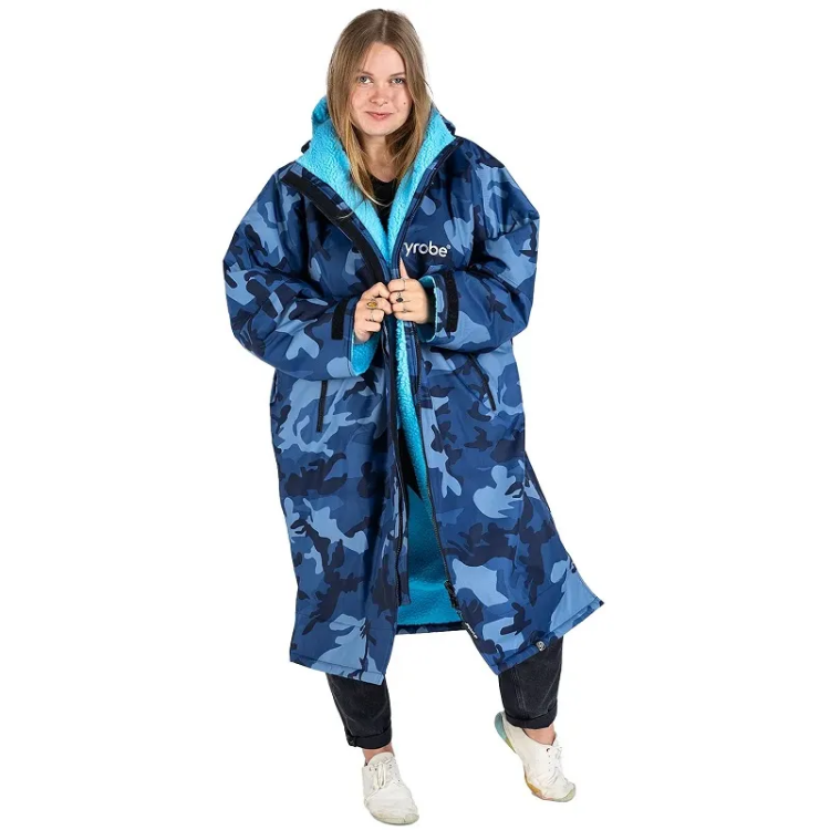 Dryrobe Advance Long Sleeve - Blue Camo / Blue