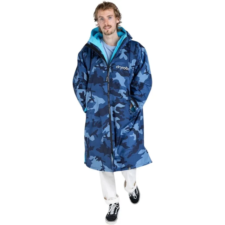 Dryrobe Advance Long Sleeve - Blue Camo / Blue