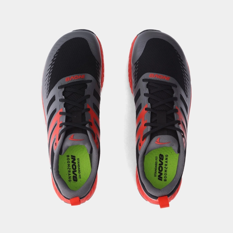 INOV8 TrailFly Men's in Black / Fiery Red / Dark Grey