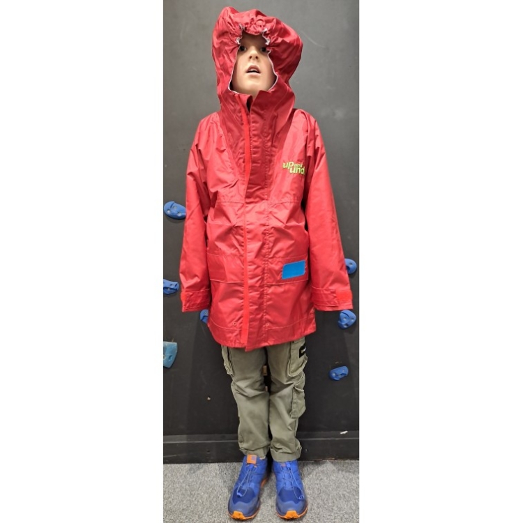 Meet Sam, he is wearing the Up and Under Centre Jacket Junior Medium - See Sizing Notes in RED for more info!!