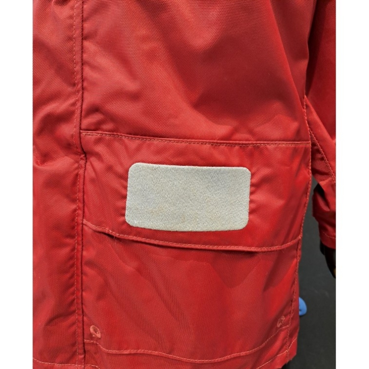 Up and Under Centre Jacket Junior - Red / White - Junior Small - Hood Hanging Tab