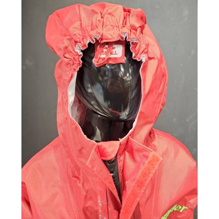 Up and Under Centre Jacket Junior - Red / White - Junior Small - Hood & Double Storm Flap