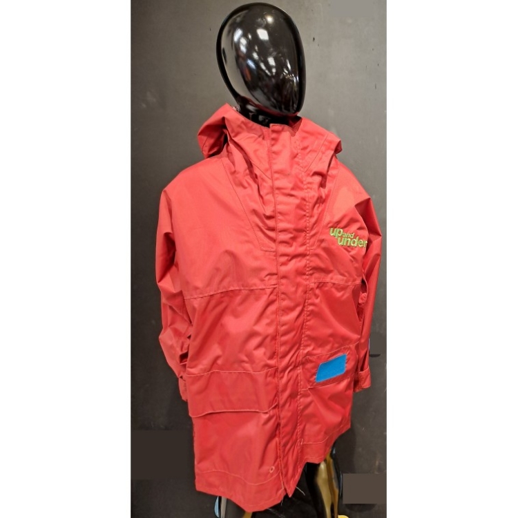 Up and Under Centre Jacket Junior - Red / Mint Green - Junior Medium