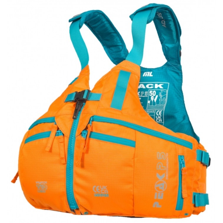 Peak PS Wraptor Zip PFD - Orange / Blue