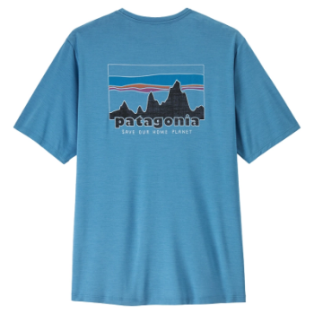 Patagonia Men's Capilene Cool Daily Graphic Shirt - '73 Skyline - Shore Blue - Light Shore Blue X-Dye