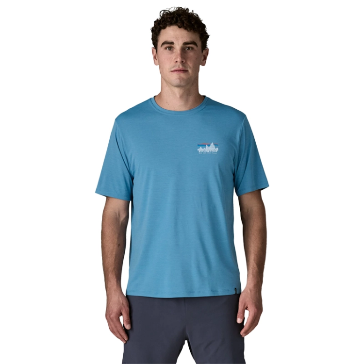 Patagonia Men's Capilene Cool Daily Graphic Shirt - '73 Skyline - Shore Blue - Light Shore Blue X-Dye