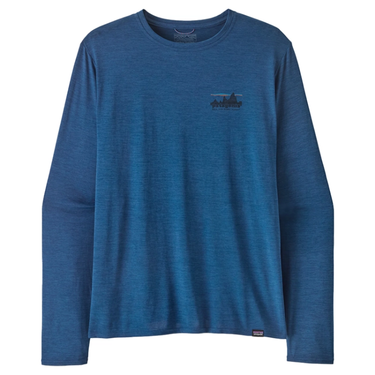 Patagonia Men's Long-Sleeved Capilene Cool Daily Graphic Shirt - '73 Skyline - '73 Skyline: Clement Blue X-Dye