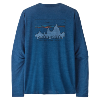Patagonia Men's Long-Sleeved Capilene Cool Daily Graphic Shirt - '73 Skyline - '73 Skyline: Clement Blue X-Dye