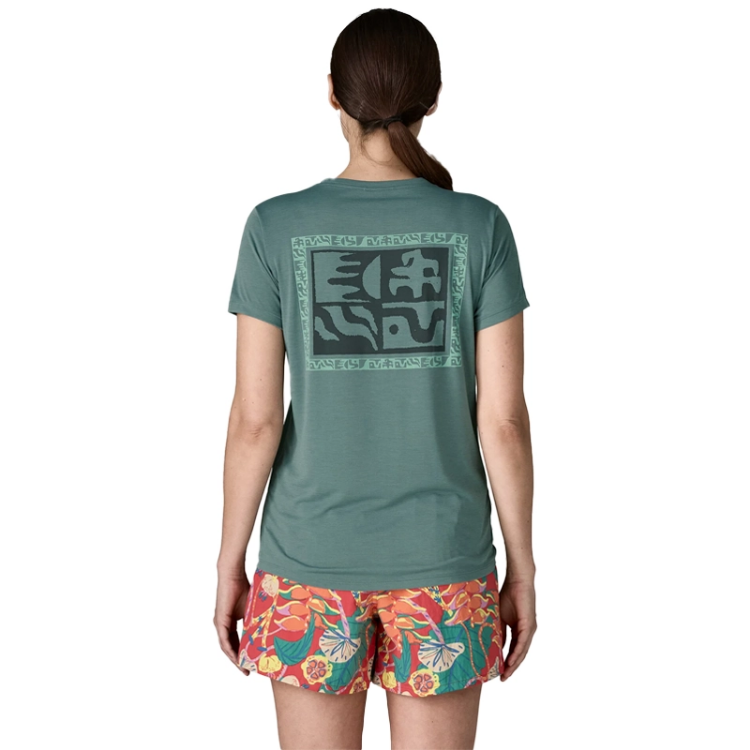 Patagonia Women's Capilene Cool Daily Graphic Shirt - Mother Rays - Blue Sage - Light Blue Sage X-Dye