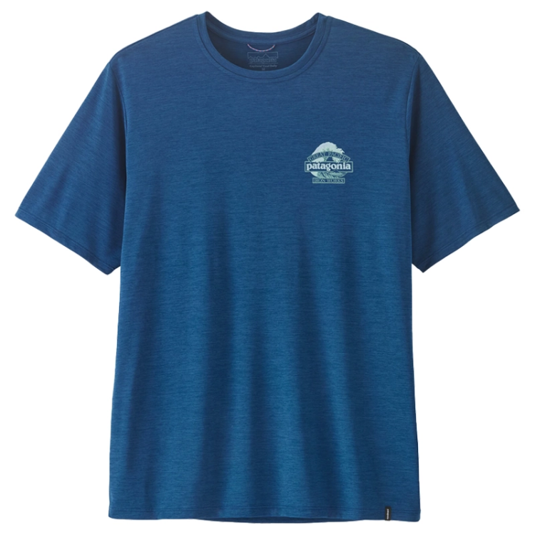 Patagonia Men's Capilene Cool Daily Graphic Shirt - Great Waves - Clement Blue - Light Clement Blue X-Dye