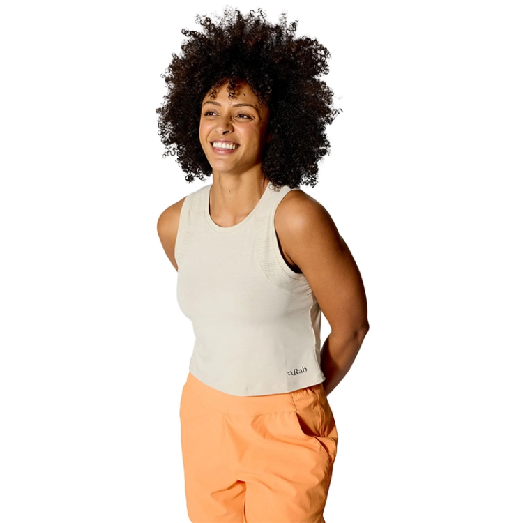 Rab Women' s Rivelin Crop Tank - Pebble