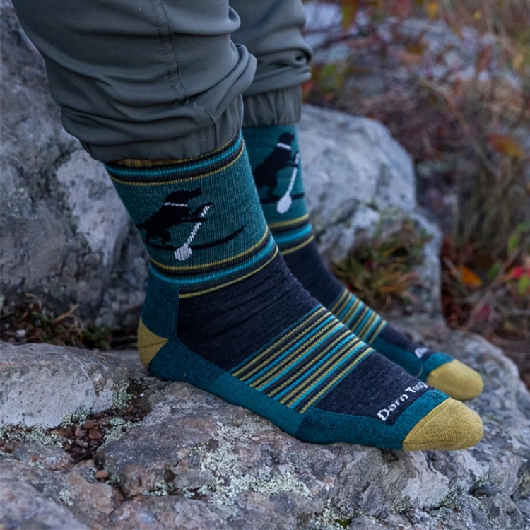 Darn Tough Men's Willoughby Micro Crew Lightweight Hiking Socks - Dog Pond