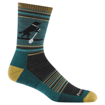 Darn Tough Men's Willoughby Micro Crew Lightweight Hiking Socks - Dog Pond