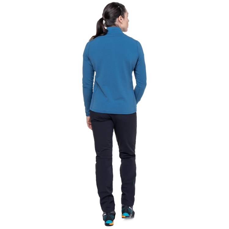 Mountain Equipment Lumiko Women's Zip T - Stellar / Majolica