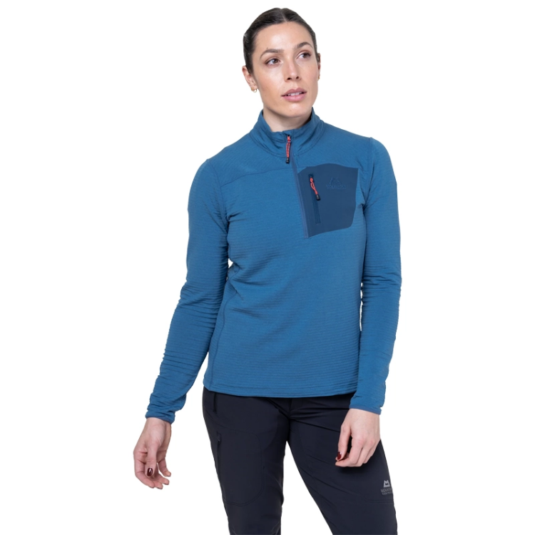 Mountain Equipment Lumiko Women's Zip T - Stellar / Majolica