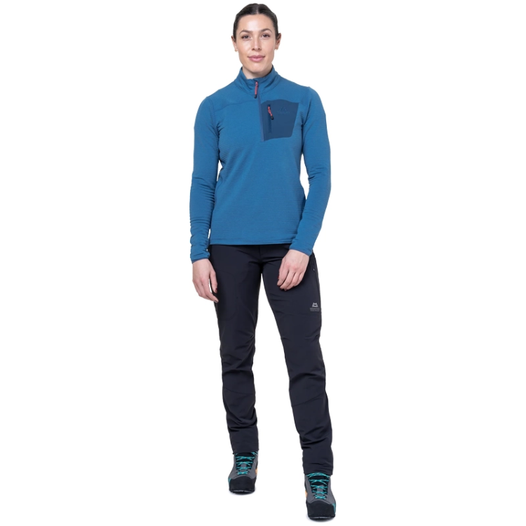 Mountain Equipment Lumiko Women's Zip T - Stellar / Majolica