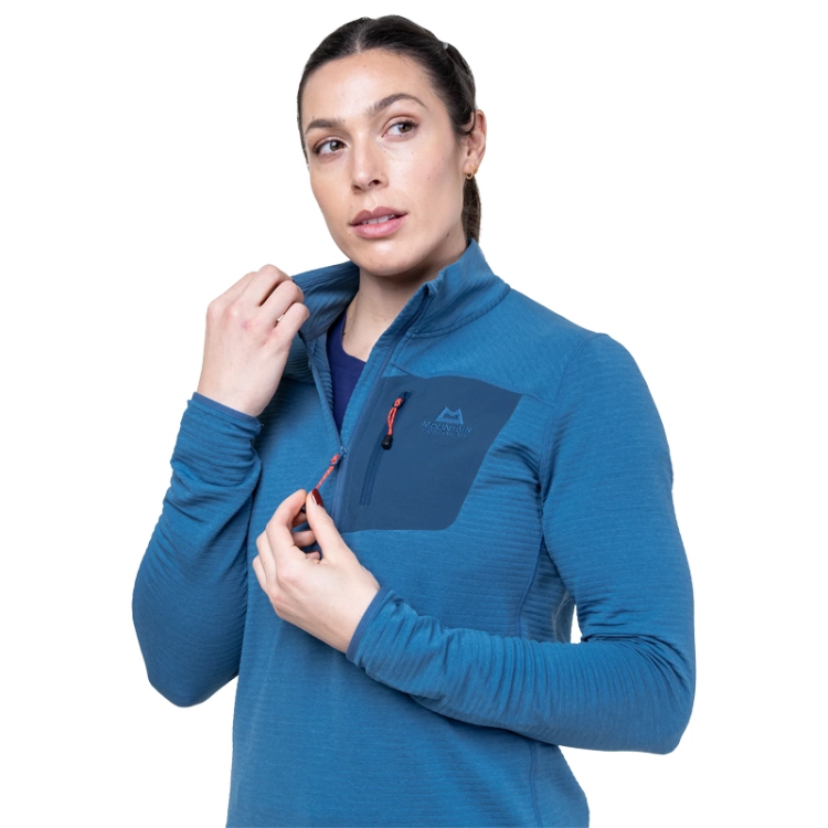 Mountain Equipment Lumiko Women's Zip T - Stellar / Majolica