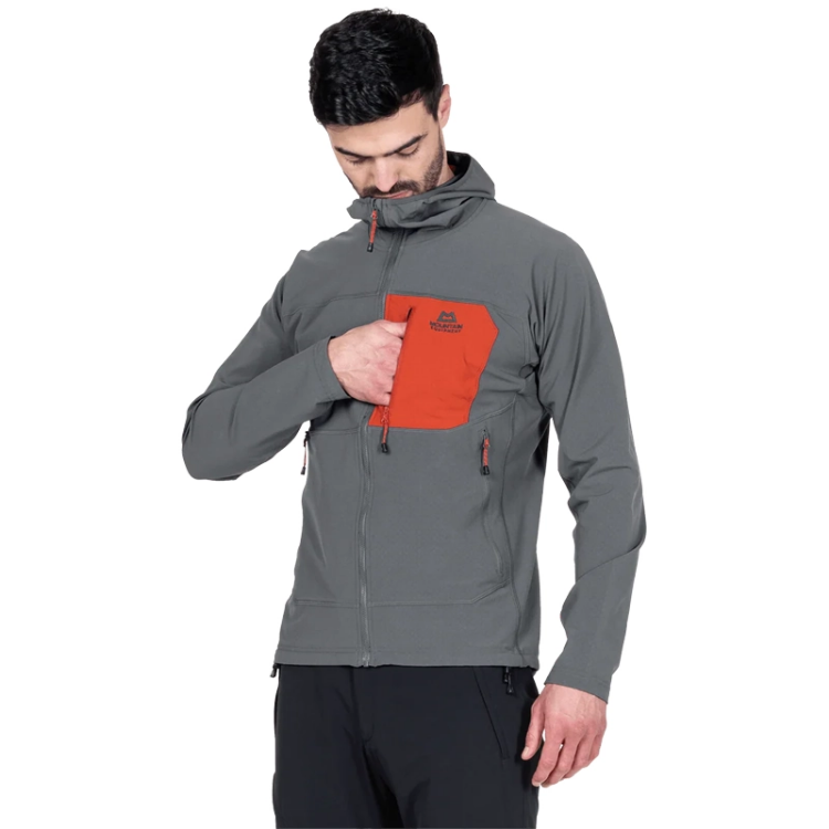 Mountain Equipment Arrow Hooded Men's Jacket Arrow - Anvil / Redrock