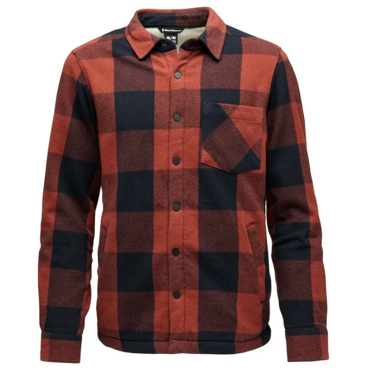 Black Diamond Project Lined Flannel - Iron Red-Black