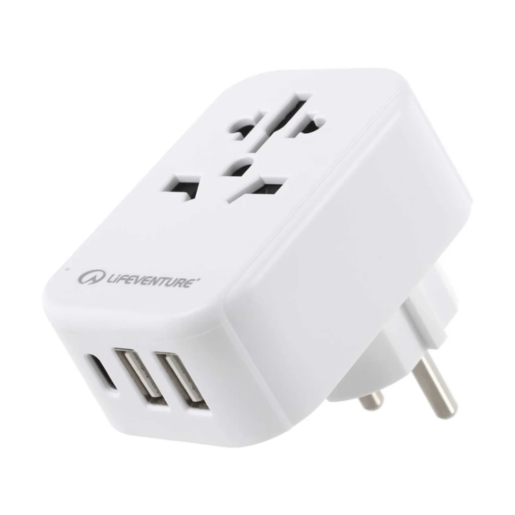 Lifeventure Travel Adapter with USB and USB-C