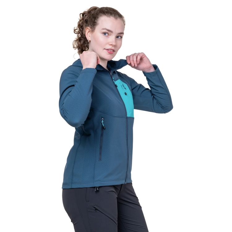 Mountain Equipment Arrow Hooded Women's Jacket - Topaz / Dusk