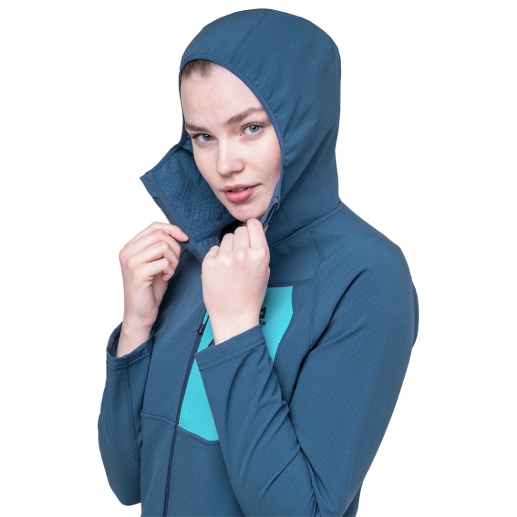 Mountain Equipment Arrow Hooded Women's Jacket - Topaz / Dusk