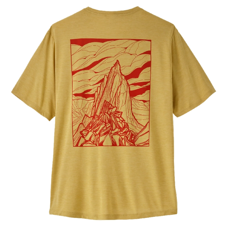 Patagonia Men's Capilene Cool Daily Graphic Shirt - Cloud Crag - Limestone Yellow