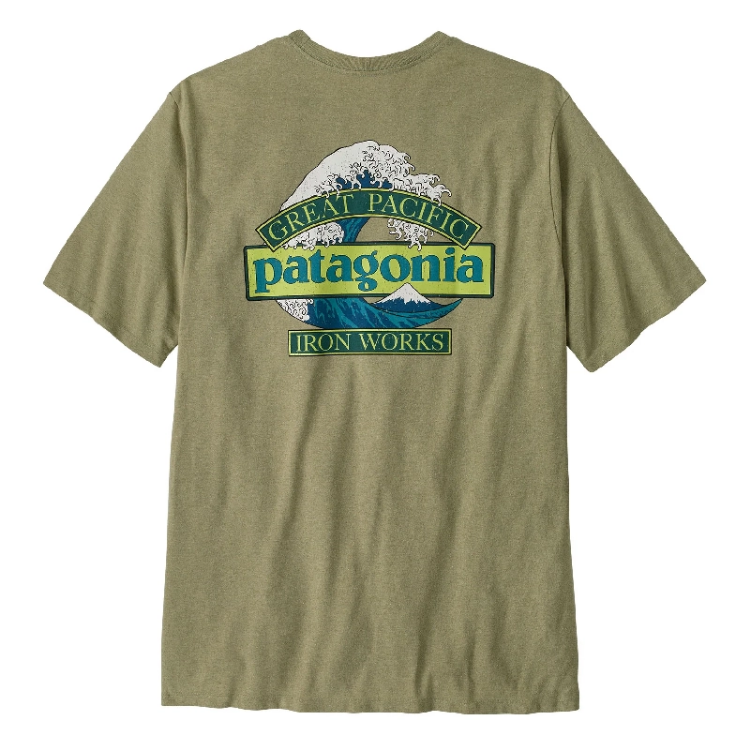 Patagonia Men's Great Waves Responsibili-Tee - Gumtree Green