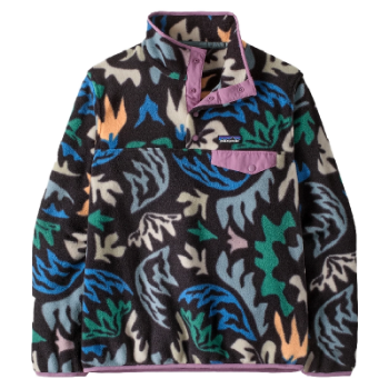 Patagonia Women's Lightweight Synchilla Snap-T Fleece Pullover - Kaleido Black