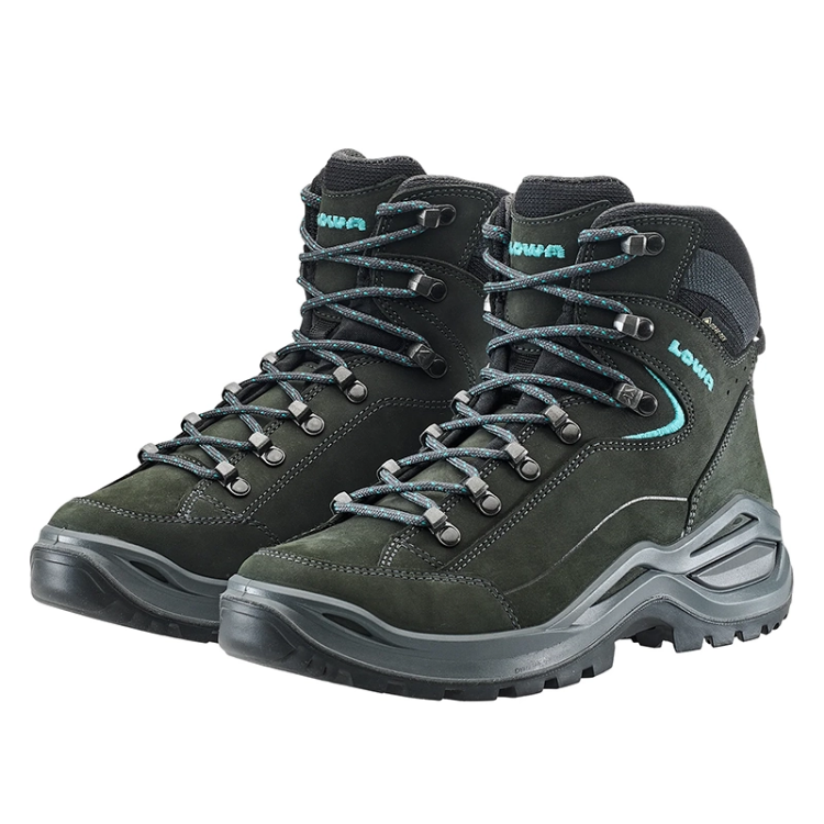 Lowa Renegade Evo GTX Mid Ws S (Narrow) - Asphalt / Turquoise