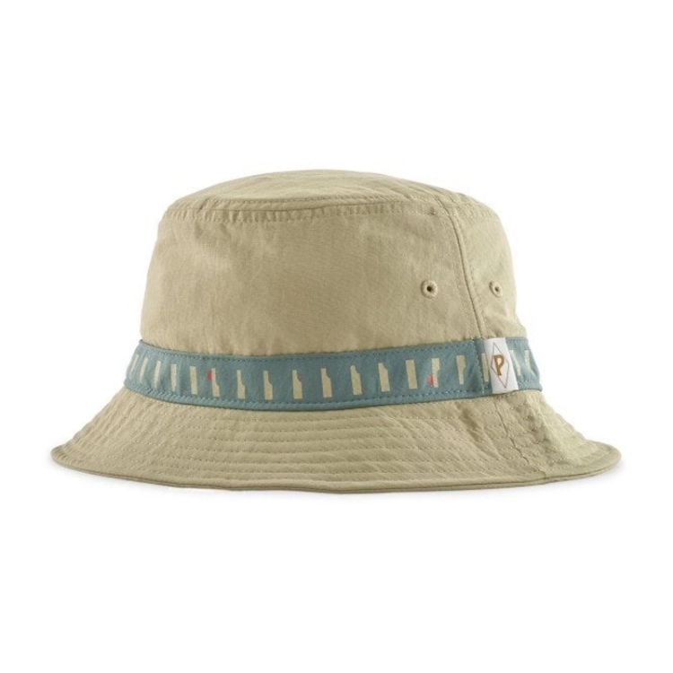 Patagonia Wavefarer Bucket Hat - Water Polo Waveside: Weathered Stone