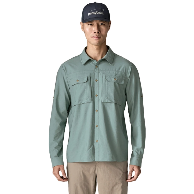Patagonia Men's Long Sleeve Self Guided Sun Shirt - Blue Sage