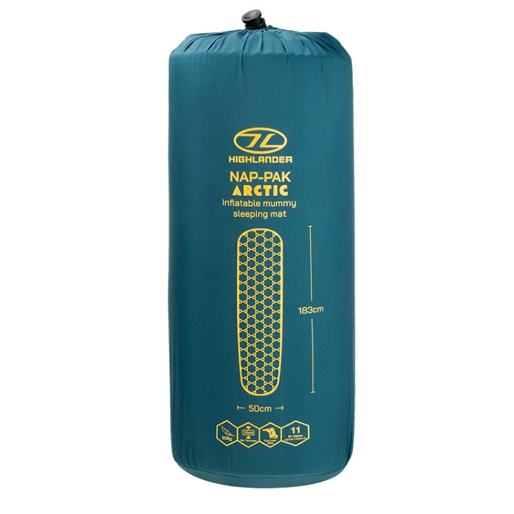 Highlander NAP-PAK Arctic R11 Mummy Lite Inflatable Sleeping Mat - Teal