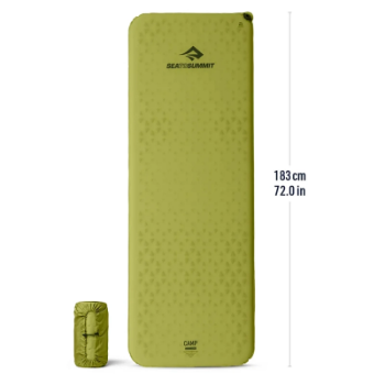 Sea to Summit Camp Self Inflating Sleeping Mat - Tarragon - Regular Rectangular Wide
