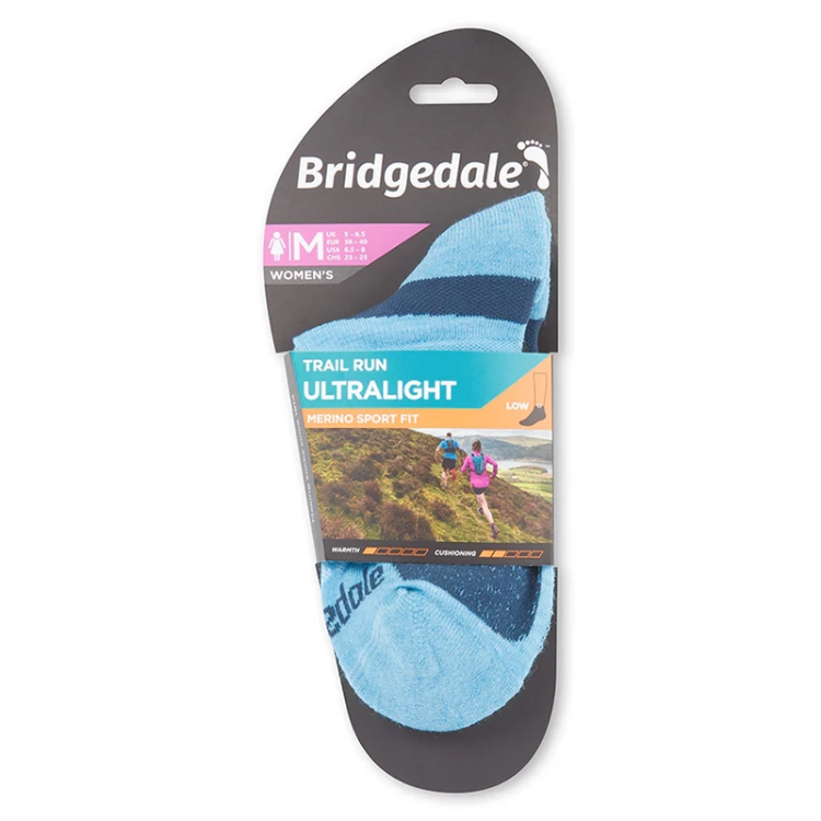 Bridgedale Trail Run Ultralight T2 Merino Sport Low Women's - Blue