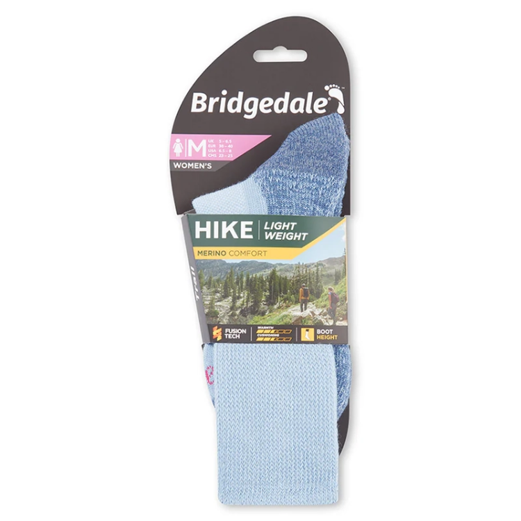 Bridgedale HIKE Lightweight Merino Comfort Women's Boot - Powder Blue