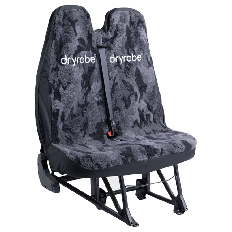 Dryrobe Water-Repellent Car Seat Cover Double - Black Camo / Black