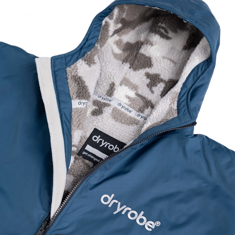 Dryrobe Advance Long Sleeve - Deep Sea Blue / Sand Camo