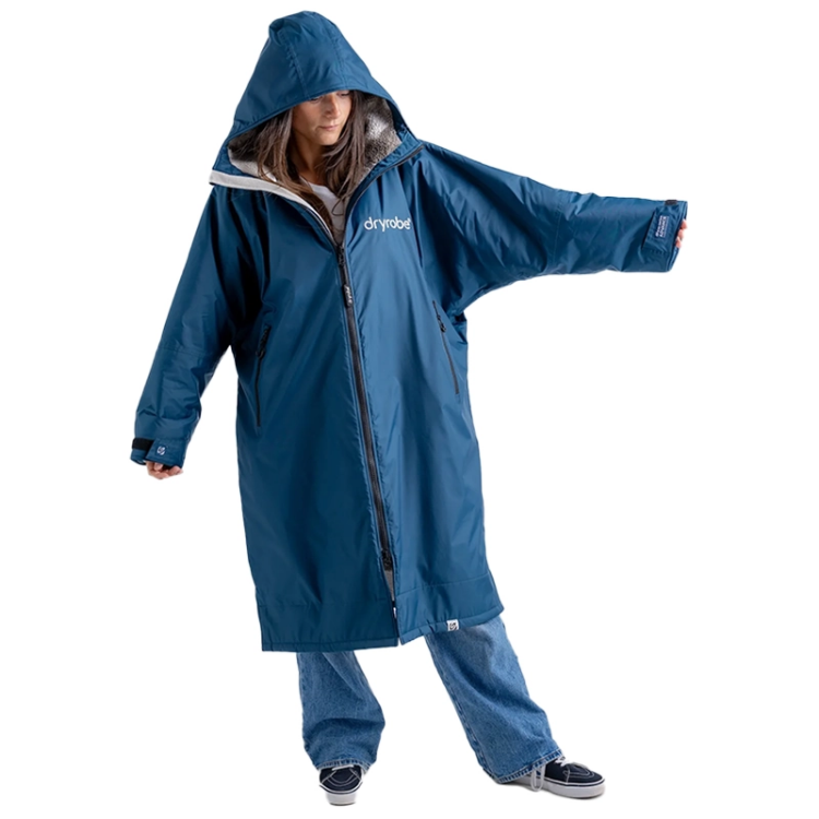 Dryrobe Advance Long Sleeve - Deep Sea Blue / Sand Camo
