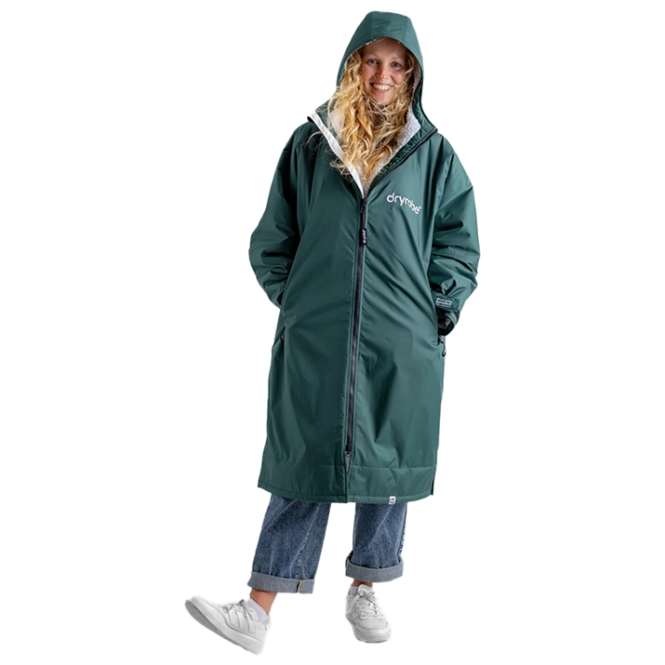 Dryrobe Advance Long Sleeve - Dark Green / Nimbus Cloud