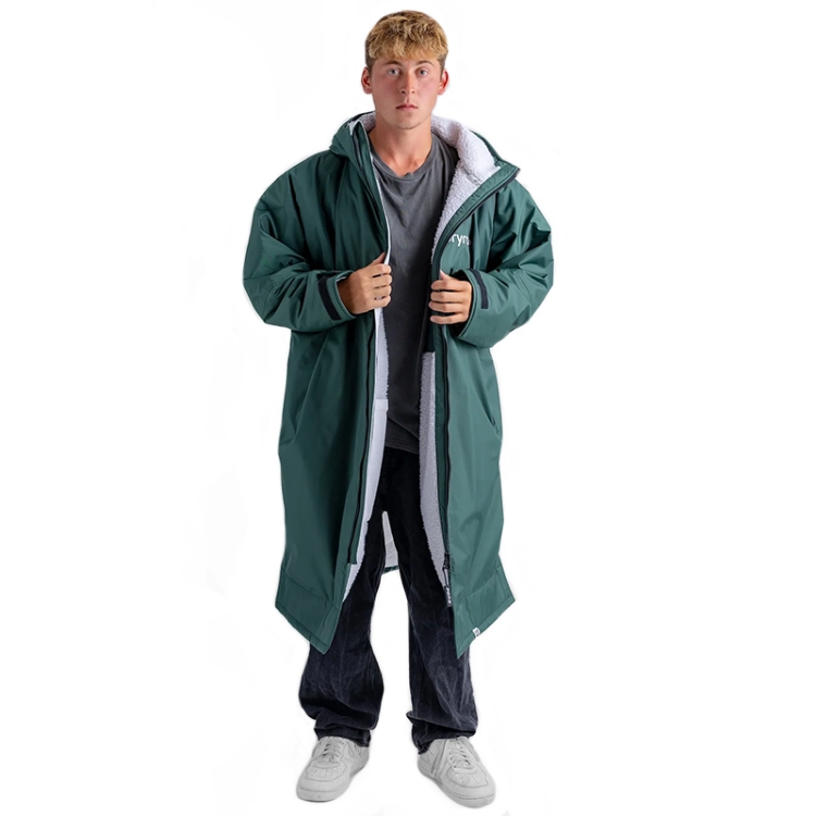 Dryrobe Advance Long Sleeve - Dark Green / Nimbus Cloud