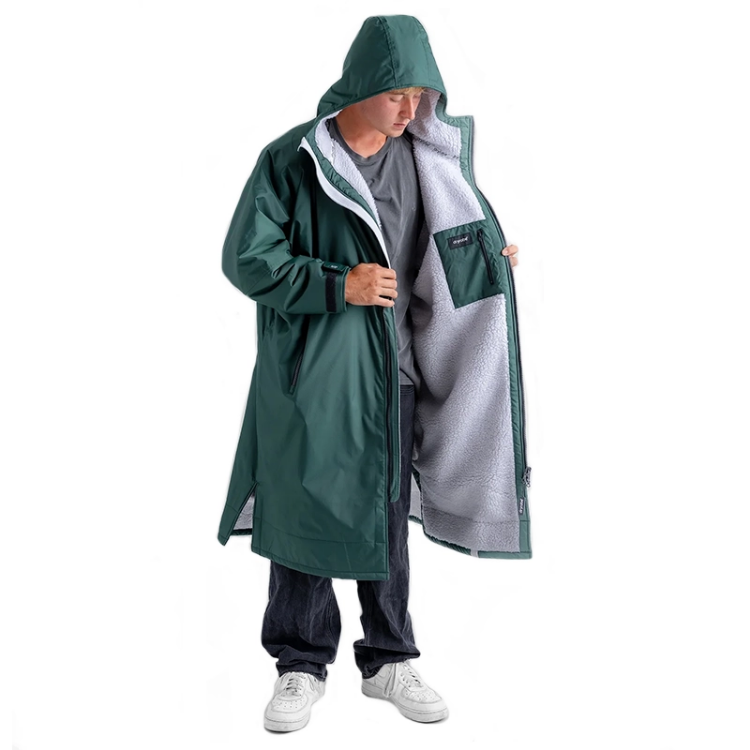 Dryrobe Advance Long Sleeve - Dark Green / Nimbus Cloud