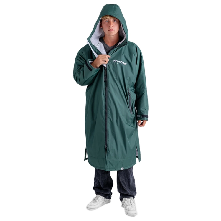 Dryrobe Advance Long Sleeve - Dark Green / Nimbus Cloud