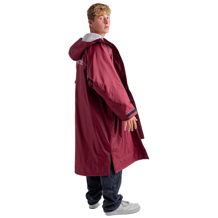 Dryrobe Advance Long Sleeve - Burgundy / Silver Grey