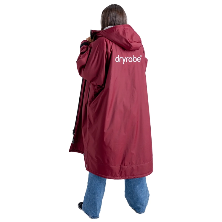 Dryrobe Advance Long Sleeve - Burgundy / Silver Grey
