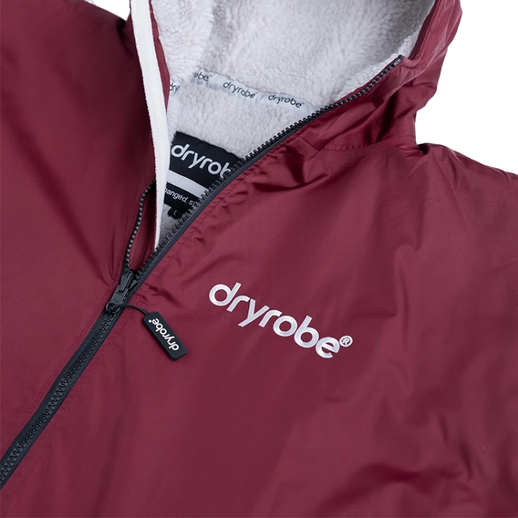Dryrobe Advance Long Sleeve - Burgundy / Silver Grey
