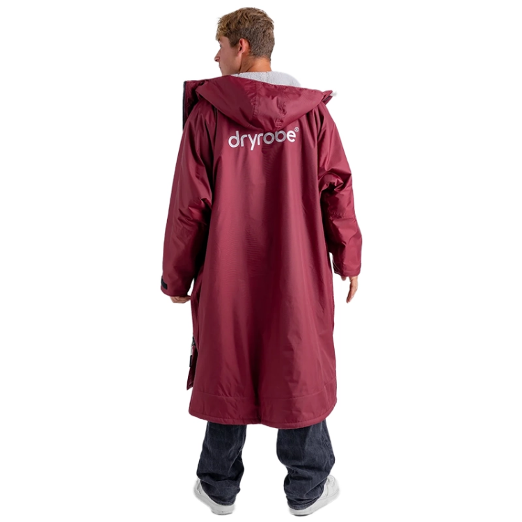 Dryrobe Advance Long Sleeve - Burgundy / Silver Grey